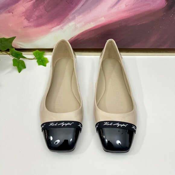 Karl Lagerfeld Black Flats Elegant Loafers - Picture 6 of 15